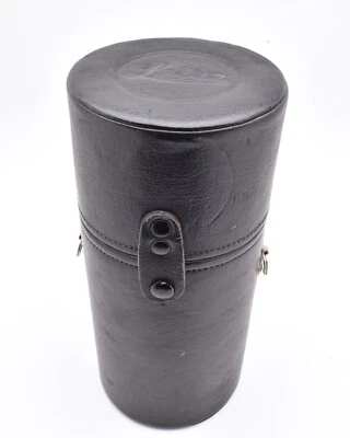 Leica Leitz Black Leather Hard Lens Case Germany 8.75" x 3.94" (#13500) - Image 1 of 4