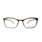 New Nw 77Th Women's Eyeglasses Single Speed Brown Green Optical Frame 51-16-140