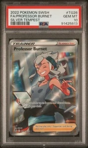 Professor Burnet Full Art TG26/TG30 Silber Sturm Pokémon PSA 10 EDELSTEINE NEUWERTIG - Bild 1 von 2