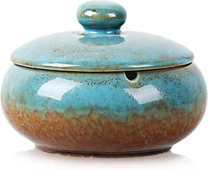 Ronxs Ashtray Outdoor Ash Tray For Patio With Lid Windproof Ashtrays For Cigar - Picture 1 of 8