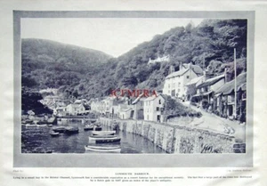 LYNMOUTH HARBOUR : Original 1924 'Britain Beautiful' Photo Print - Picture 1 of 1