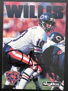 PETER TOM WILLIS SIGNED 1992 SKYBOX FOOTBALL CARD *COA* AUTO'D BEARS FLORIDA ST