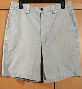 Eddie Bauer Mens Shorts 33 Beige Slash Pockets Flat Front Cotton Summer Bermuda - Picture 1 of 6