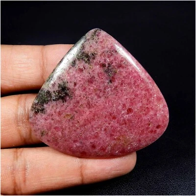 Piedra preciosa suelta en forma de corazón cabujón pulido rodonita rosa natural 132 quilates #10167 Foto 1 de 4
