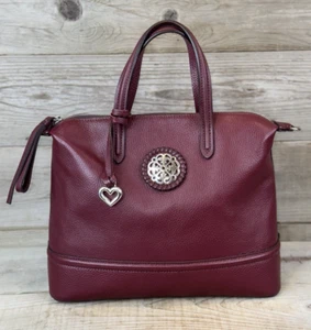WUNDERSCHÖN! Brighton Audrey BURGUND WEINROT Kiesel Leder Handtasche - OHNE RIEMEN - Bild 1 von 10