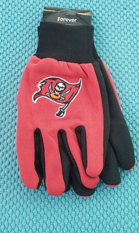 Tampa Bay Buccaneers Gloves Sports Logo Utility Work Gloves NEW Colored Palm Cover