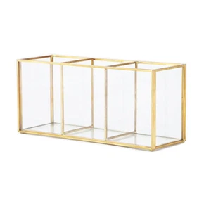 Elegante Organizador de Lápiz Labial Vidrio Maquillaje Soporte Cepillo Cosmético Vanidad - Imagen 1 de 6