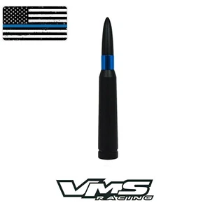 VMS BLUE LINE POLICE 50 CAL BULLET ANTENNA FOR TOYOTA TACOMA TUNDRA FJ CRUISER - Picture 1 of 4