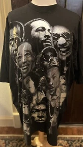 Camiseta Da Grind Black Musical Icons Pesada Talla 4XL Dre' Biggie Hendrix Gaye Tupac - Imagen 1 de 12