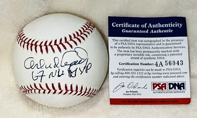 ORLANDO CEPEDA signed MLB Baseball 67 NL MVP auto GIANTS HOF PSA COA - Image 1 of 2