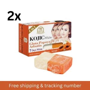 2x160 g. Kojic Gluta Papaya Arbutin Body Lightening Soap Clear Spot Authentic - Picture 1 of 8