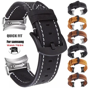 Leder Armband Für Samsung Galaxy Watch 4 5 Pro 6 7 FE Classic 43/47mm Quick Fit - Bild 1 von 33