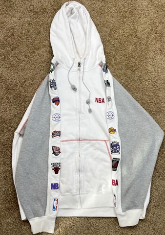 Vintage Ounk NBA Hoodie 2XL Embroidered Patch Design 90's Cover