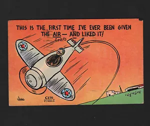 Postal de Kropp de cómic/humor del Cuerpo Aéreo de Nueva Jersey Atlantic City 1942 OPC - Imagen 1 de 2