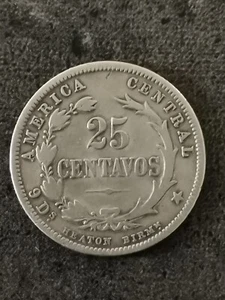 25 CENTAVOS 1890 COSTA RICA SILBER / SILBER - Bild 1 von 2