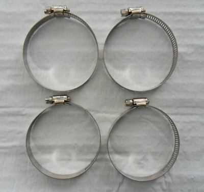 4 New #32 Worm Gear Hose Clamps Stainless 38-64mm (1.5"-2.5") Marine, Auto - Image 1 of 2