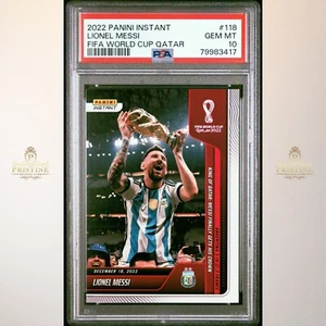 LIONEL MESSI 2022 Panini Instant #118 FIFA World Cup Qatar PSA 10 GEM MINT P1 - Picture 1 of 2