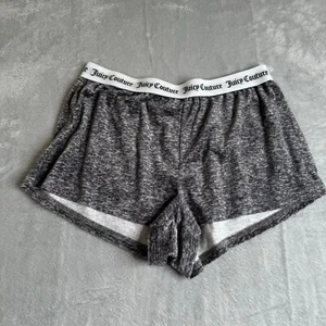 Juicy Couture Shorts Womens L Gray Velour Boxer Pajama Y2K Glamour Vintage 2000s - Picture 1 of 10