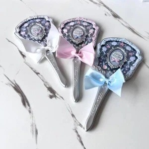 Flower Knows Shell Pearl Series Handheld Mirror Makeup Mirror Pink/Purple NEW - Picture 1 of 7
