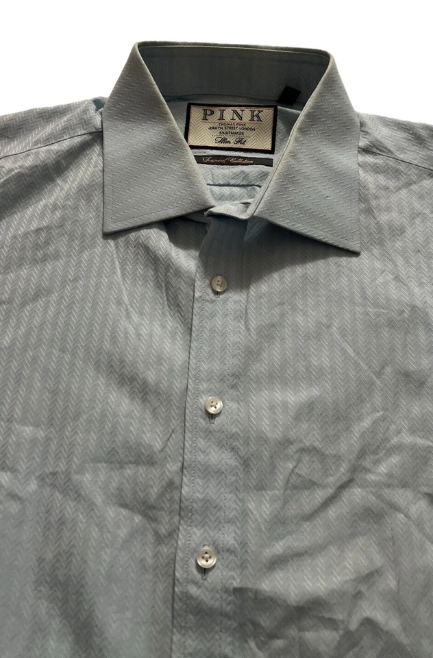 Thomas Pink shirt SLIM FIT SEASONAL COLLECTION Dress shirt Men's 16.5 L Nice. - Image 1 of 4