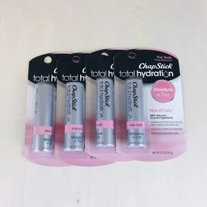 Lot 4- ChapStick Total Hydration Moisture + Tint Pink Nude Lip Balm - Picture 1 of 2