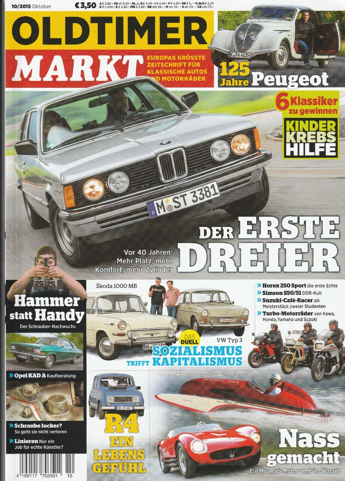 Oldtimer Markt 10/2015 : Titelstory - Der erste Dreier BMW - Bild 1 von 1