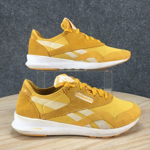 Scarpe Reebok donna 9 sneakers classiche nylon passeggio giallo stringate sportive CN3630