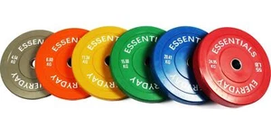 Olympic Bumper Plate Weight Plate with Steel Hub, Black or colored Set Home Gym - Picture 1 of 36