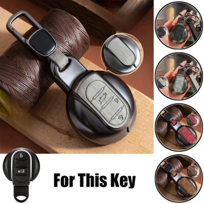 Zinc Alloy Leather Car Key Cover Case For BMW MINI Cooper Clubman F54 F56 R55 Foto 1 de 4