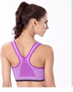 Women Sports Blue Bra Shockproof Wirefree Tops Gym Fitness Bra Running S - Picture 1 of 2