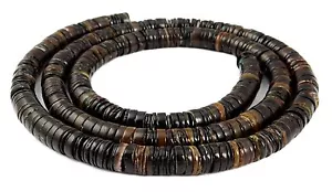 😏 Flaggenmuschel XL-Strang Heishi Perlen Scheiben in 5 & 8 mm Muschelperlen 😉 - Bild 1 von 3