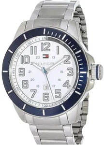 Tommy Hilfiger Hombre Acero Inoxidable Esfera Blanca 47mm 1791073 Nuevo - Imagen 1 de 7