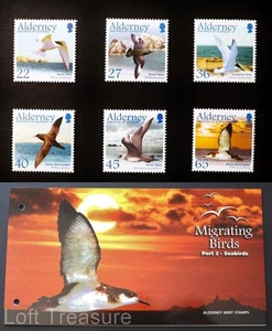 Estampillas de Alderney: "Aves migratorias parte 2 - Aves marinas" paquete de presentación 2003 - Imagen 1 de 5