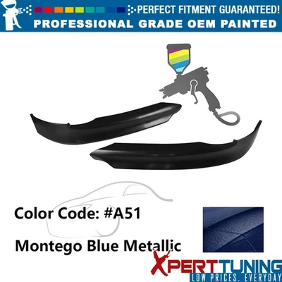 Fits 05-08 BMW E90 Sedan PP Front Bumper Lip Painted #A51 Montego Blue Metallic Foto 1 de 4