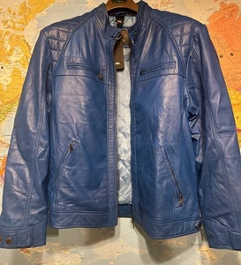 Aviatrix Men's Super-soft Real Leather Classic Harrington Fashion Jacket 4XL(G1) - Picture 1 of 16