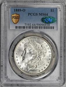 1889-O Morgan Dollar PCGS CAC MS64 Tougher Date CAC Approved! #8EVE - Picture 1 of 3
