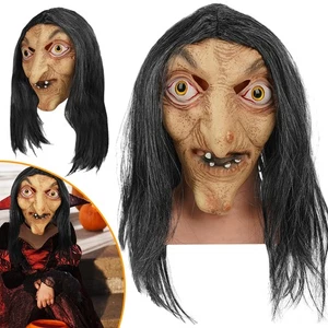 Halloween Maske Hexenmaske Latexmaske Party Horrormasken Alte Hexen Anziehmaske - Bild 1 von 12