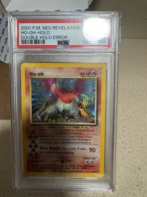 2001 POKEMON NEO REVELATION DOUBLE HOLO ERROR #7 HO-OH-HOLO PSA 6  NEW CERT - Image 1 of 4