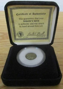 Authentic Widows Mite Ancient Judean Coin of the Bible COA Morgan Mint - Picture 1 of 7