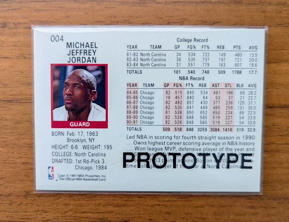 MICHAEL JORDAN Prototype 1991-92 NBA 682 Card Hoops Complete Set Dream Team HOF - Image 1 of 4