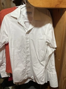 Burberry London Shirt Mens 14 1/2-32 White Button Up Long Sleeve Classic Cotton - Picture 1 of 6
