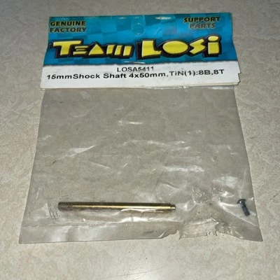 LOSA5411 15mm Shock Shaft 4 x 50mm, TiN (1): 8B,8T - Image 1 of 2