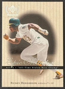 RICKEY HENDERSON 1999 Upper Deck Century Legends Epic Milestones *Free Shipping* - Picture 1 of 2