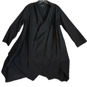 Lafayette 148 N Y Strickjacke M schwarz Baumwollmischung Cascade Schalkragen vorne offen - Bild 1 von 13