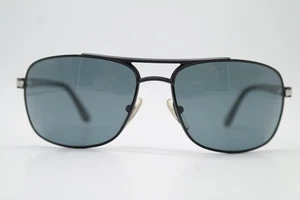 Vintage Sunglasses Persol 2407-S Black Silver Oval Sunglasses Glasses - Picture 1 of 6