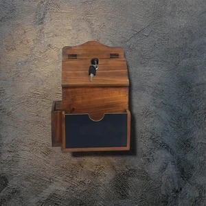 Wall Mount Mailbox Deposit Drop Box with Key Lock Easy to Install - Picture 1 of 7