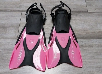 Flame Mädchen Schwimmflossen Flossen rosa Gr. 27 28 29 30 31 32 verstellbar Aqua - Bild 1 von 4