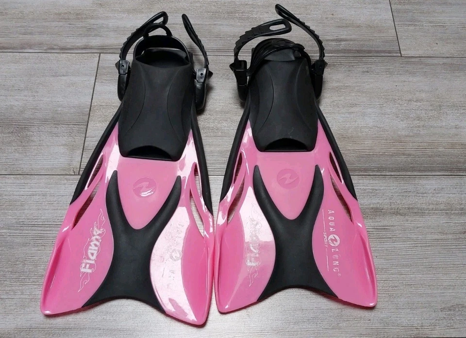 Flame Mädchen Schwimmflossen Flossen rosa Gr. 27 28 29 30 31 32 verstellbar Aqua - Bild 1 von 4