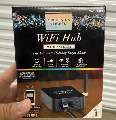 Gemmy 2023 Orchestra of Lights Wi-Fi Hub with Antenna (883047) CHRISTMAS NEW!!! - Image 1 of 3