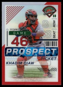 2024 Panini Prospect Edition KHADIM DIAW PROSPECT TICKET RED HOLO /199 #20 - Picture 1 of 2